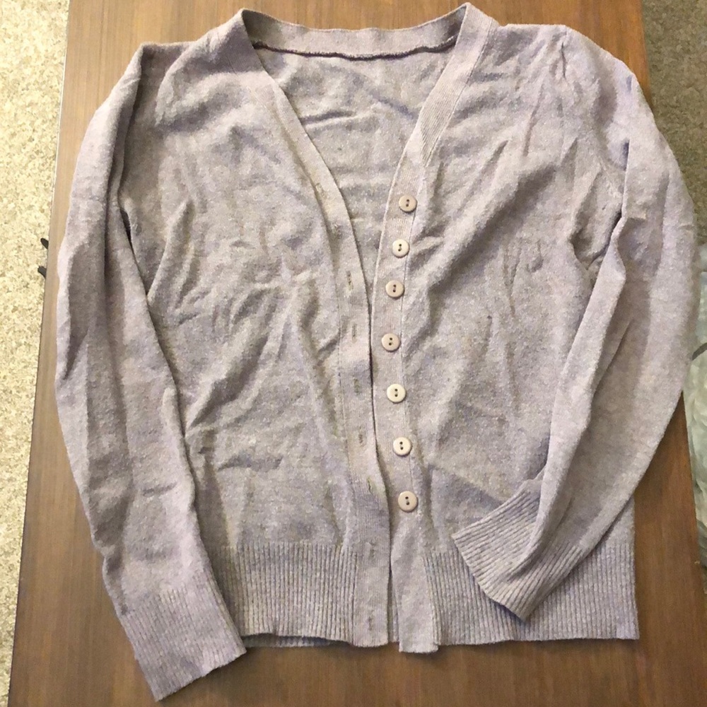Gray cardigan